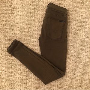 Hudson Super Skinny Jeans in Olive